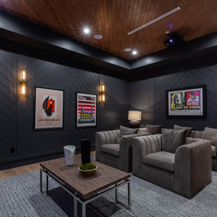 Trendy home theater photo in Los Angeles