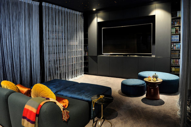 Contemporary Home Theatre by Deadline Design