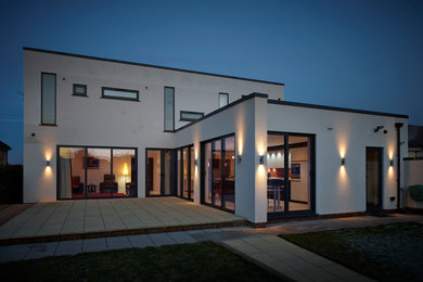 This is an example of a modern house exterior in Manchester.