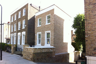 This is an example of a traditional house exterior in London.