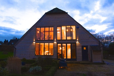 Design ideas for a farmhouse house exterior in Kent.