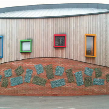 Broad Heath School, exterior sculptural frieze
