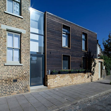 Charred Cedar shousugiban cladding of a London town house in Hackney