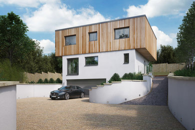 Inspiration for a contemporary house exterior in Wiltshire.