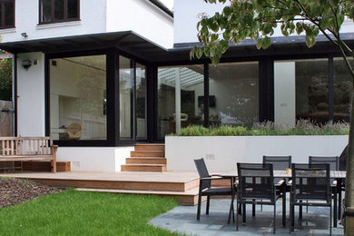 Photo of a medium sized contemporary house exterior in London.