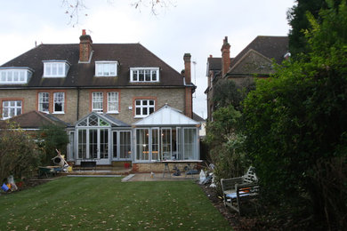 This is an example of a large contemporary bungalow semi-detached house in London.