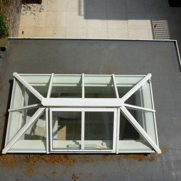 Exterior image of a rectangular hipped roof lantern measuring 2400mm x 1200mm.