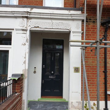 Exterior project with wood restoration, epoxy resin and masonry repair in SW19