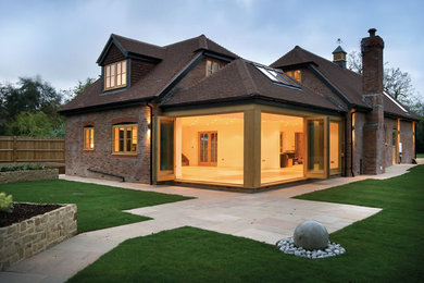Inspiration for a contemporary house exterior in Sussex.