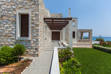 Photo of a mediterranean house exterior.