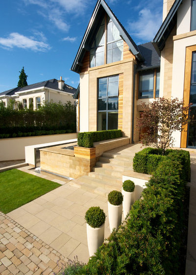 Contemporary House Exterior by Barnes Walker Ltd - Landscape Architects