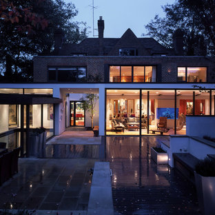 Large contemporary detached house in London with three floors.