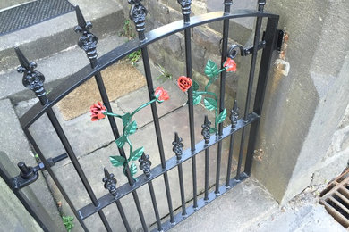 Floral gate and railings
