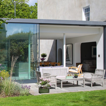 Glass extension to listed Georgian house in Bristol