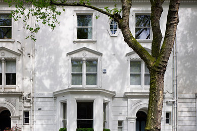 Classic house exterior in London.