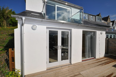 Design ideas for a contemporary house exterior in Cornwall.
