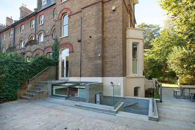 Large contemporary house exterior in London.