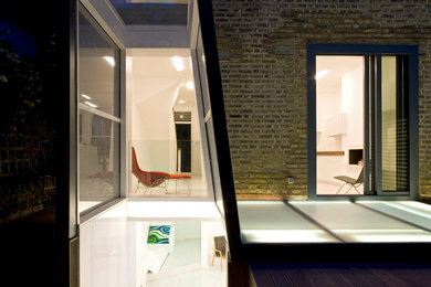 This is an example of a contemporary brick house exterior in London.