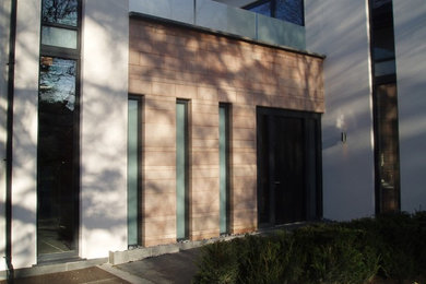 This is an example of a modern house exterior in Manchester.