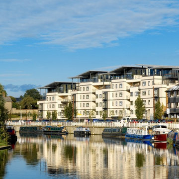 New apartments on the River Cam  in Cambridge