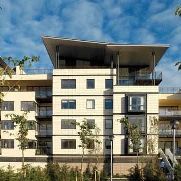New apartments on the River Cam  in Cambridge