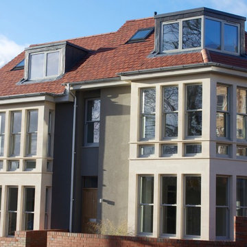 New build timber framed semi-detached houses