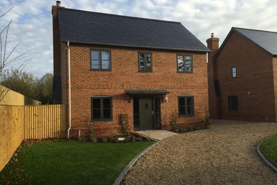 Inspiration for a medium sized traditional two floor brick house exterior in Hampshire.