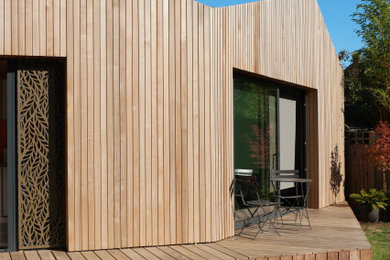 Design ideas for a scandinavian house exterior in London.