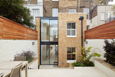 Inspiration for a contemporary brick terraced house in London.