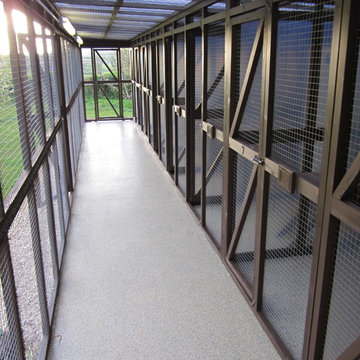 Polyaspartic Flake System installed at Hereford Cattery Resin Floors North East