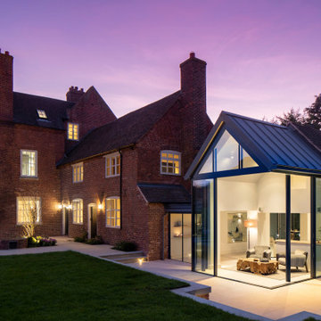 Queen Anne Manor with Contemporary Sky-Frame Extension