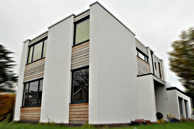 Modern house exterior in West Midlands.