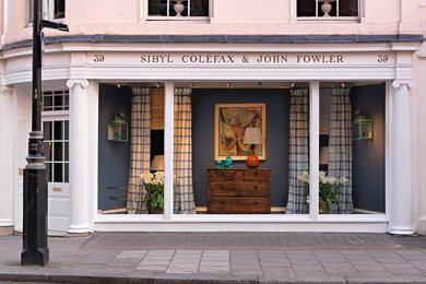 Design ideas for a small traditional house exterior in London.