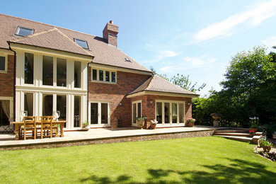 Inspiration for a large contemporary house exterior in Wiltshire.