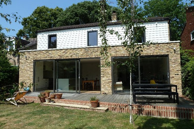 Modern house exterior in Surrey.