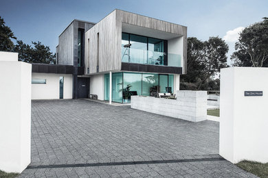 This is an example of a contemporary house exterior in Hampshire.