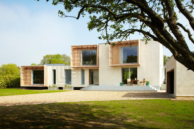 Modern house exterior in Hertfordshire.