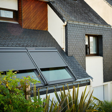 VELUX Twin Roof Window with Roller Shutters - Exterior View