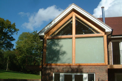 Contemporary house exterior in Cambridgeshire.