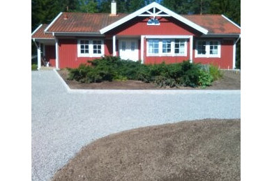 Farmhouse house exterior in Stockholm.