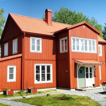 Målning av villa i Vallentuna (Lasolfärg )