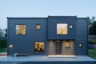 Example of a minimalist exterior home design in Stockholm