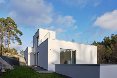 Photo of a modern house exterior in Stockholm.