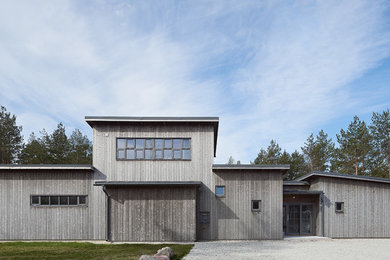Design ideas for a scandinavian house exterior in Stockholm.