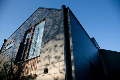 Photo of a contemporary house exterior in Stockholm.