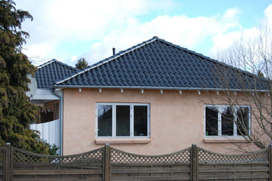 Aménagement d'une façade de maison scandinave.