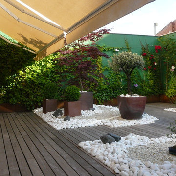 terraza ajardinada en Lugo