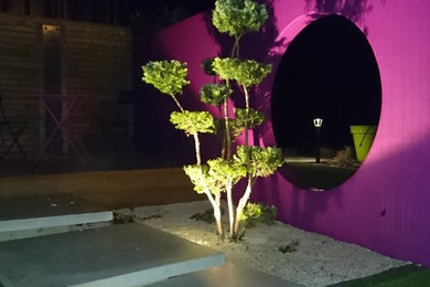 This is an example of a contemporary garden in Bordeaux.