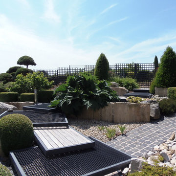 jardin inspiration japonaise comptemporain