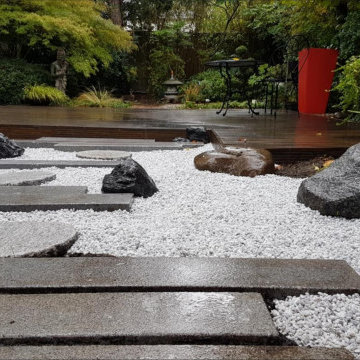 Jardin japonais traditionnel jardin sec